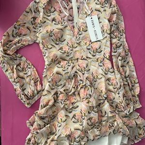 NWT Hello Molly- Beige floral There for me Dress